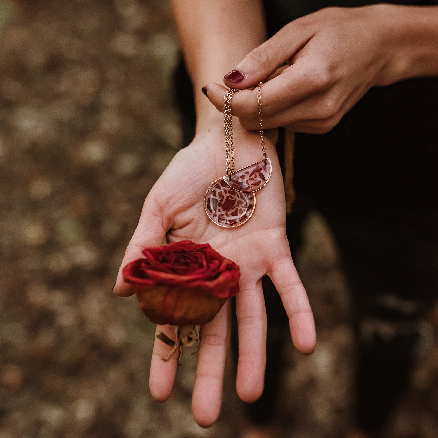 Large Rose Petal Gem