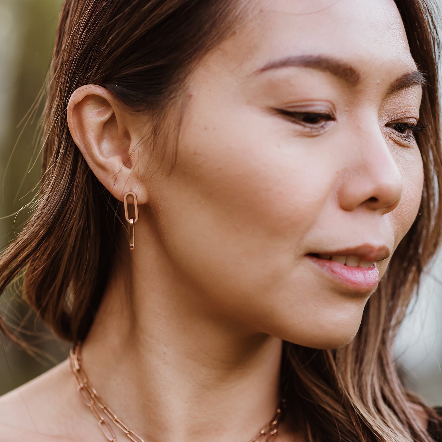 Paperclip Stud Earrings