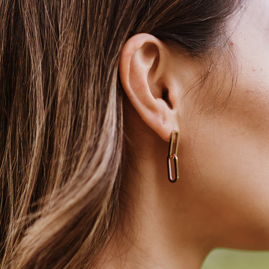 Paperclip Stud Earrings