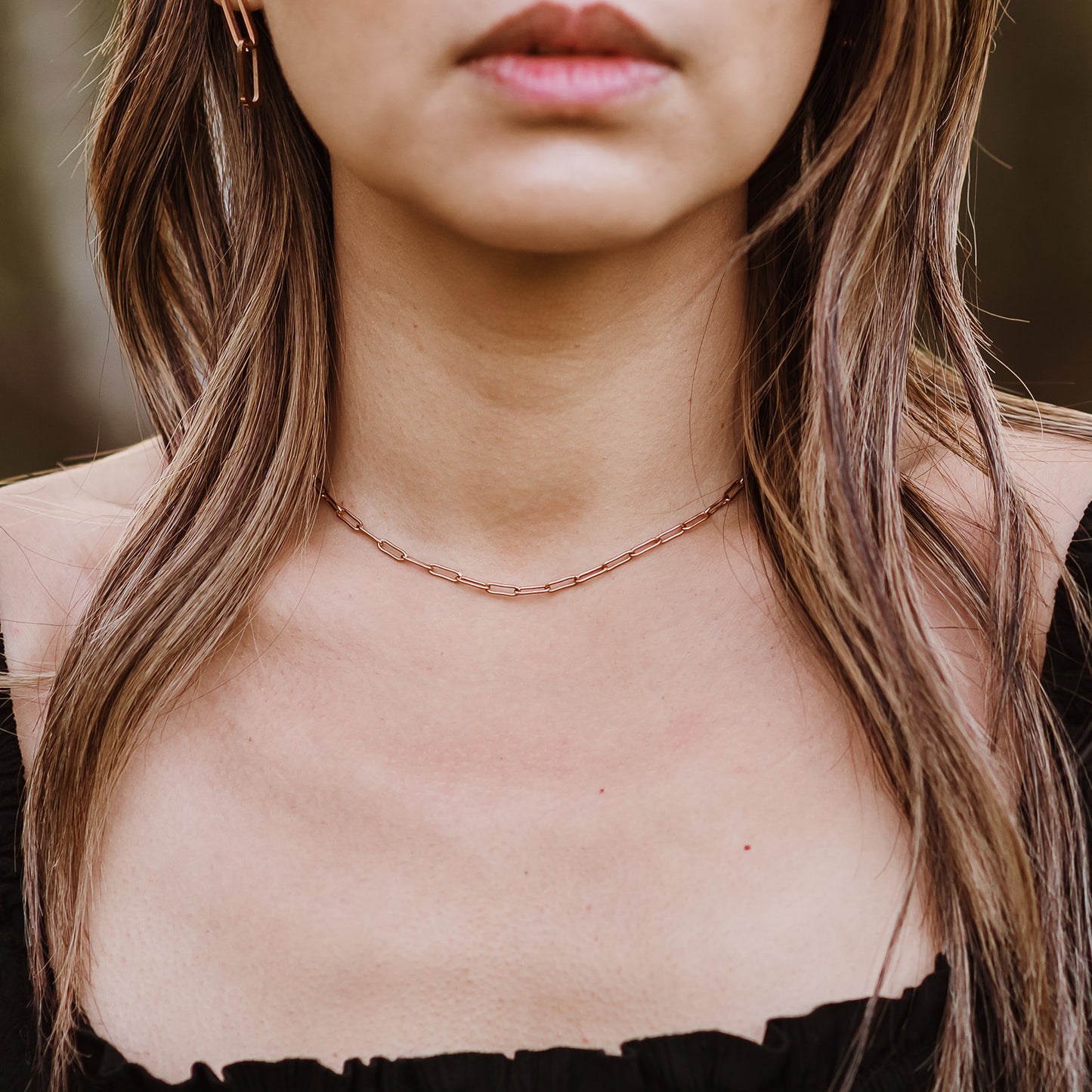 Fine Paperclip Necklace