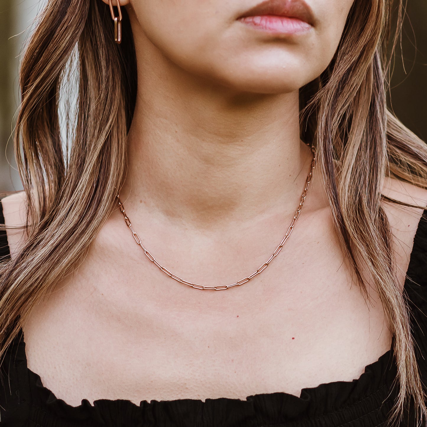 Fine Paperclip Necklace