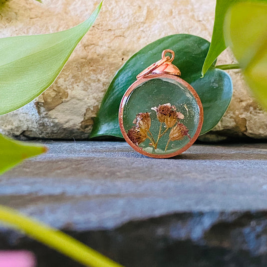 Yarrow Flower Classic Pendant #1